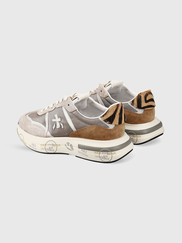 Suede and textile sports shoes - 3