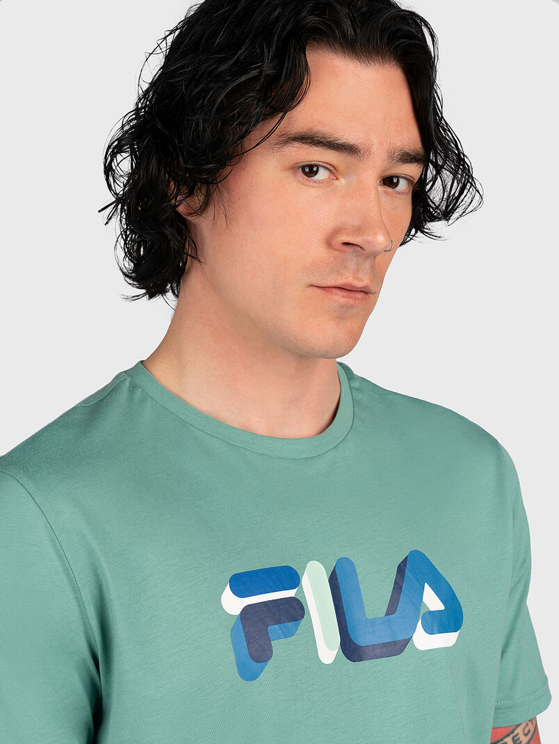 BLUNK black T-shirt with contrast logo print - 3