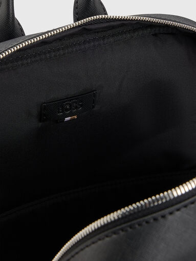 ZAIR black backpack with saffiano effect - 5