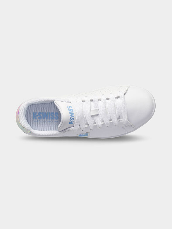 COURT SHIELD leather sneakers with holographic details - 5