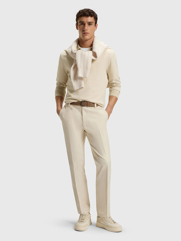 Cotton polo shirt with zip - 2