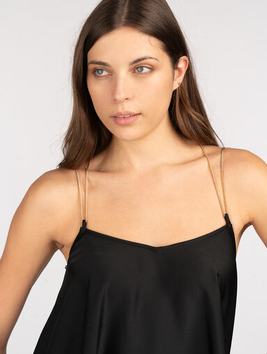 Mini dress with accent back - 3