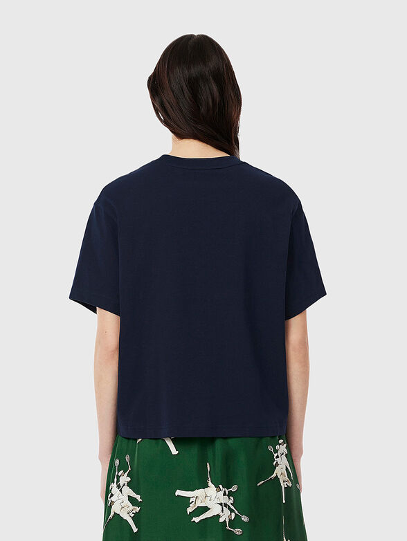 Cotton T-shirt with oval neckline - 3