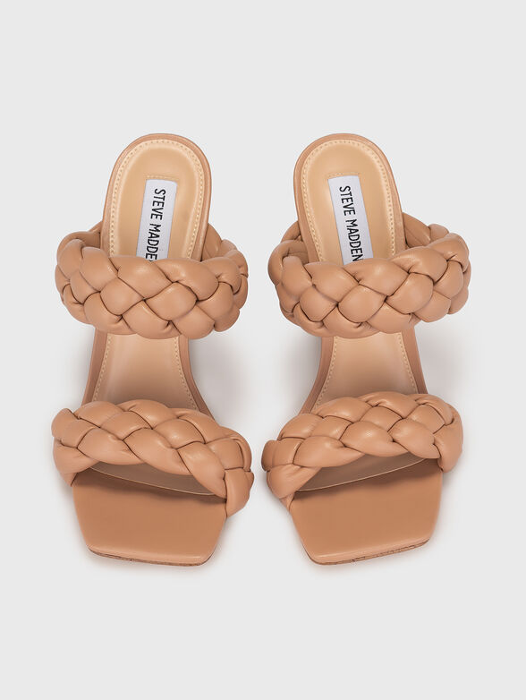 KENLEY beige heeled sandals - 6