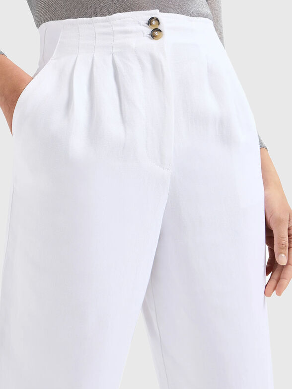 White pants with high waist  - 3