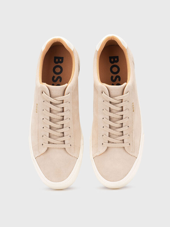 Sports shoes with logo in suede - 6