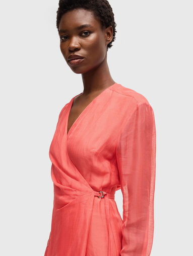 DOSALA midi dress in linen blend - 4