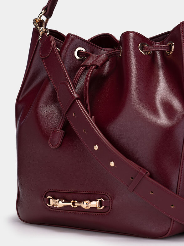 EDEN Bucket bag in bordeaux color - 6