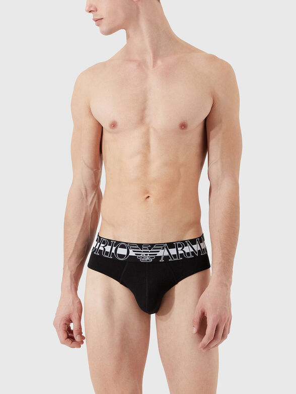 Black briefs with logo  - 1
