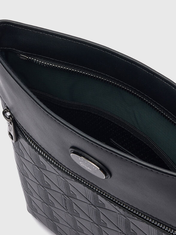 Black crossbody bag with monogram logo - 6