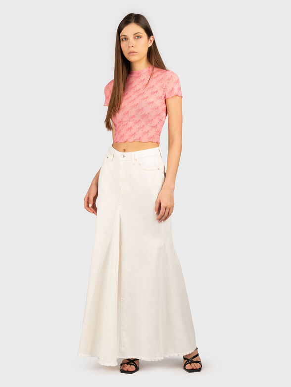 Denim maxi skirt - 4