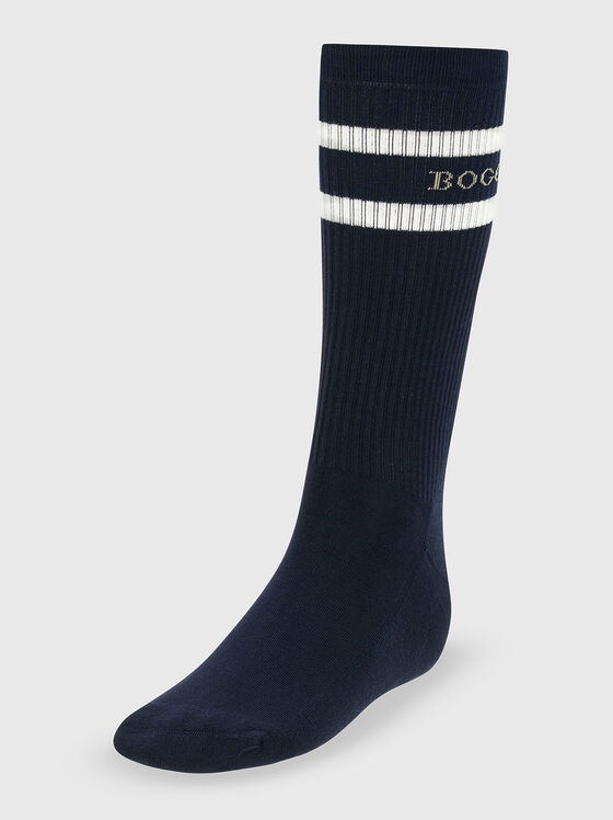 Тъмносини чорапи с лого - 1