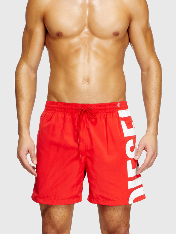Beach shorts with logo accent - 1
