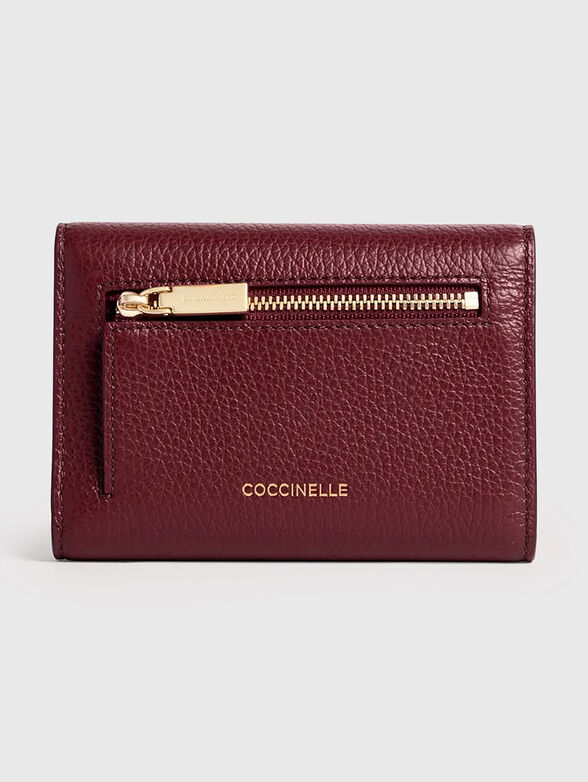 Leather wallet with logo - 2