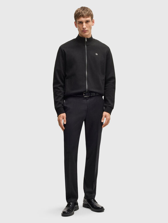 Sweatshirt with zip and logo - 2