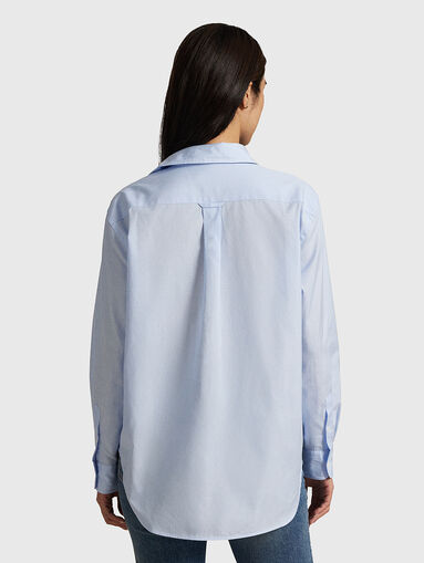 Cotton shirt with logo embroidery - 3