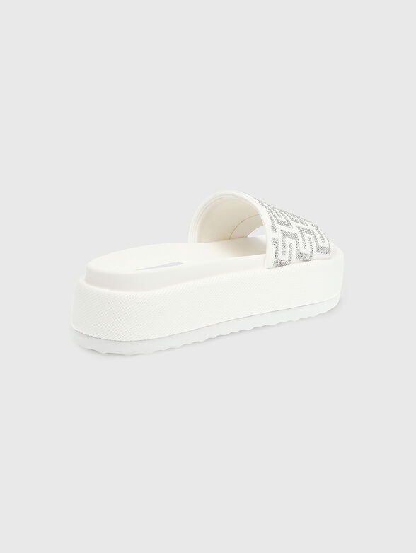 KORA fuxia slippers with rhinestones - 3