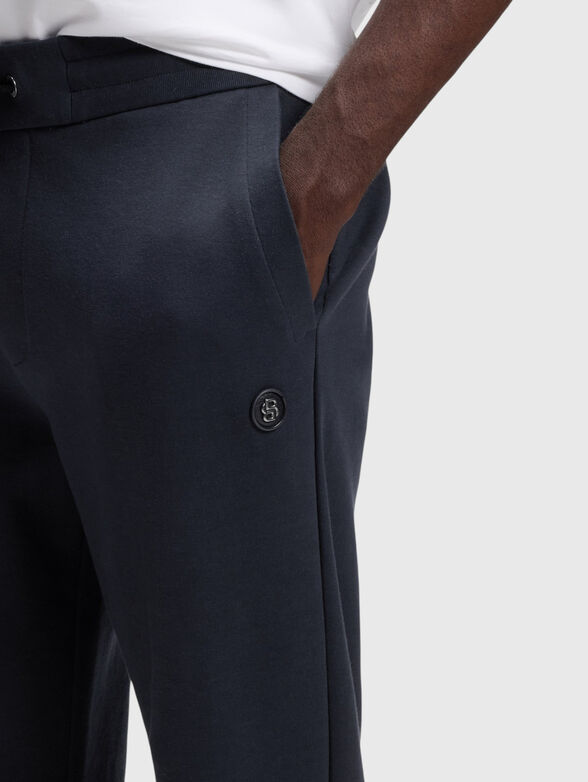 Cotton blend sweatpants with a monogram logo - 3