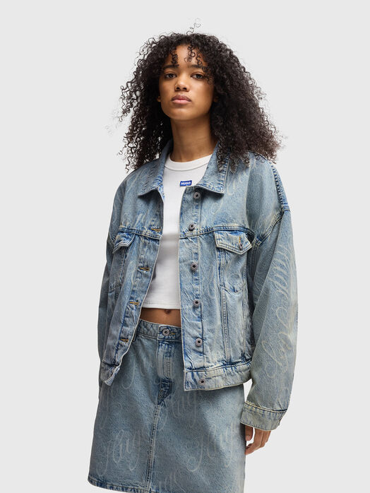 LOU denim jacket with print