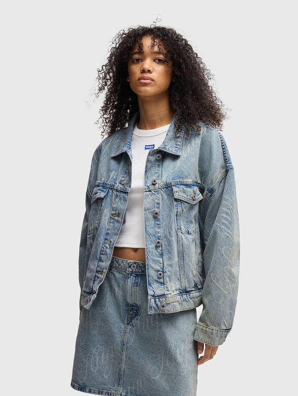 LOU denim jacket with print - 1