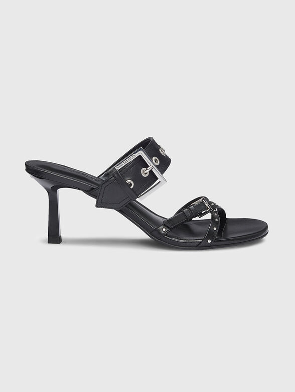 Heeled sandals with logo - 1