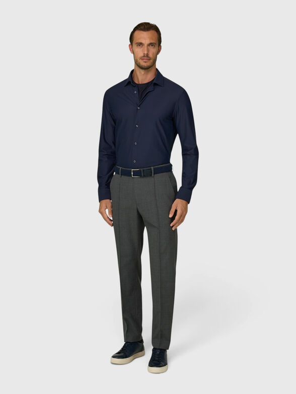 Dark blue long-sleeved shirt - 2