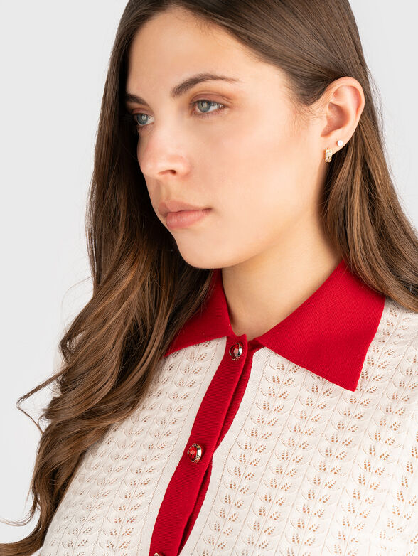 Knitted cardigan with buttons - 4