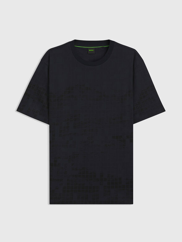 Cotton T-shirt with oval neckline - 1