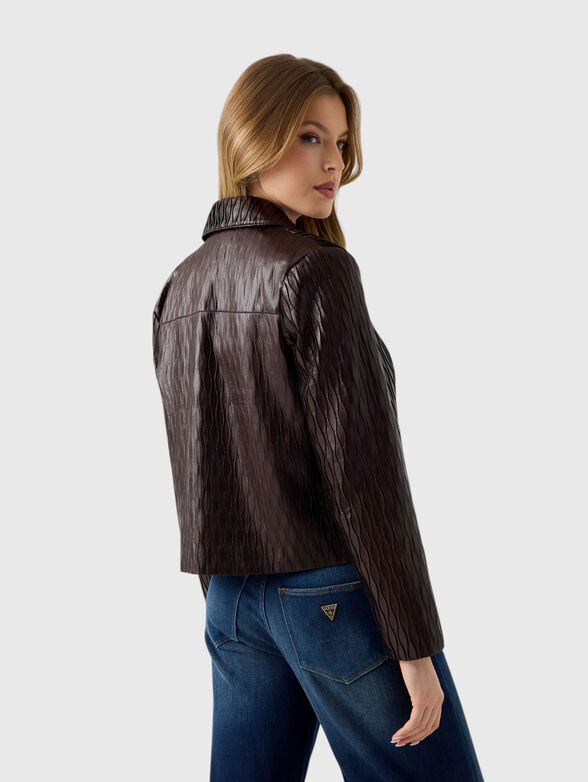 Eco leather brown jacket - 4