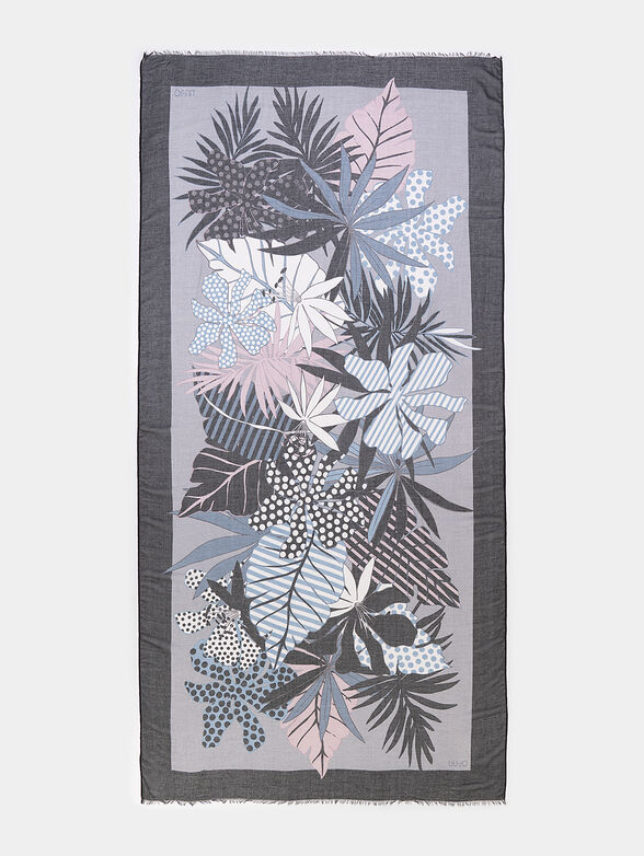 Rectangular scarf with print - 2