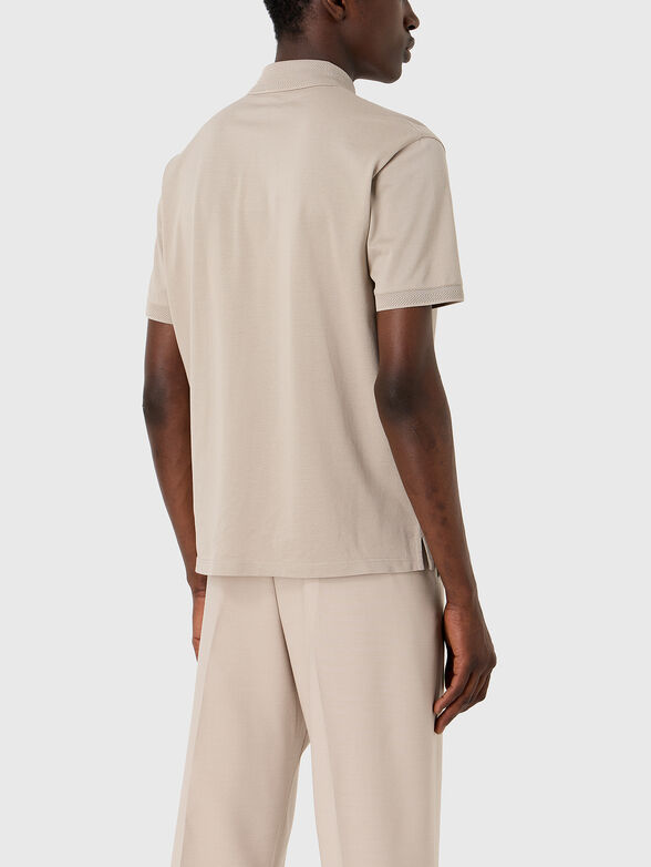 Beige cotton polo-shirt - 3