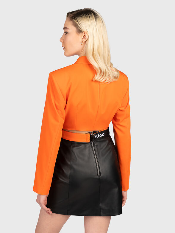 Cropped blouse with V-neck - 3