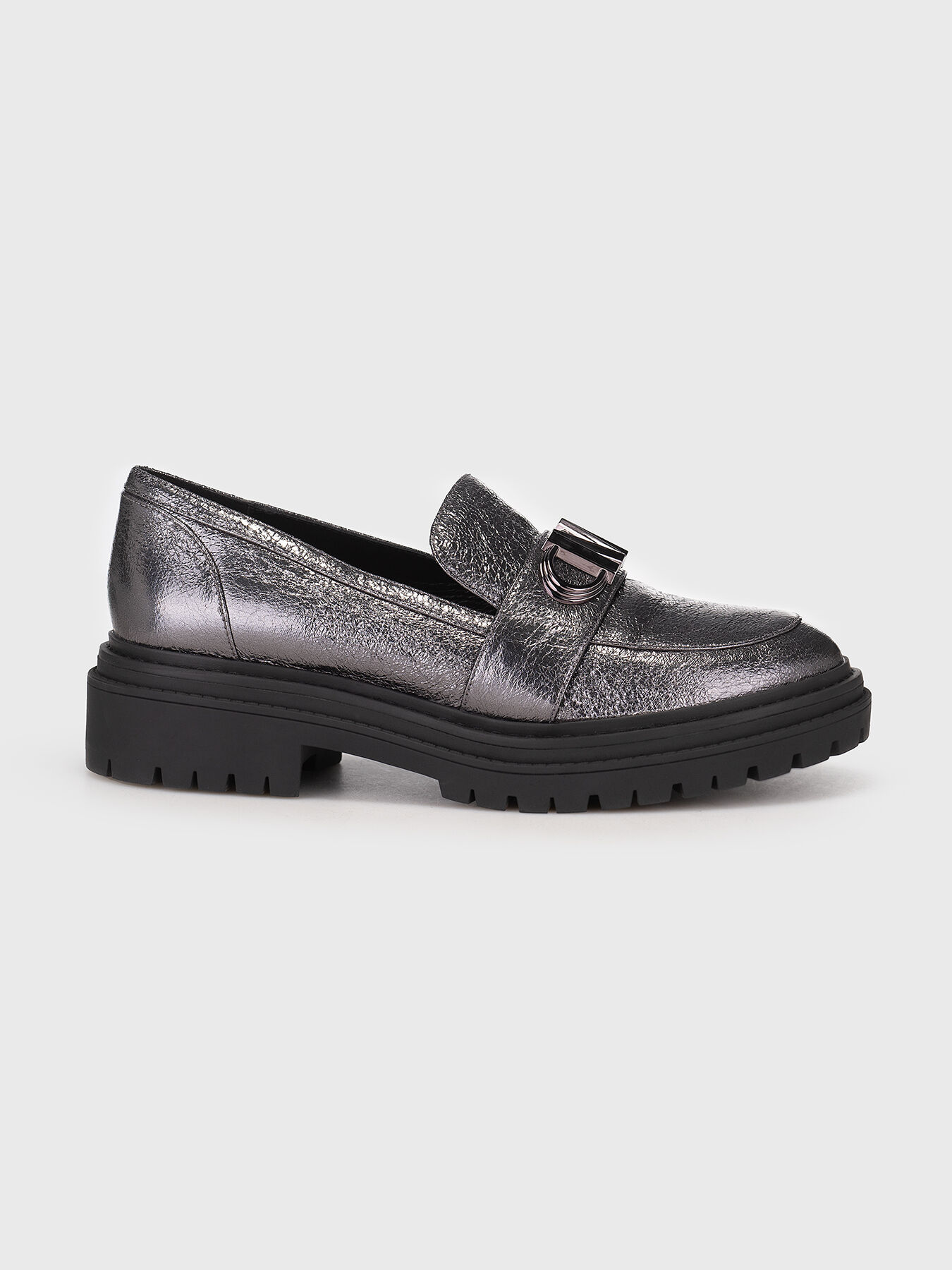 Loafers in silver color brand MICHAEL KORS Globalbrandsstore en