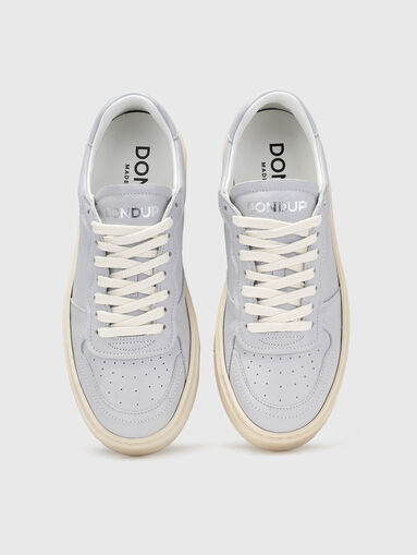 Leather sneakers with logo - 5
