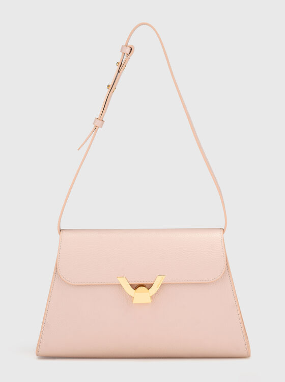 Leather shoulder bag with adjustable handle - 1