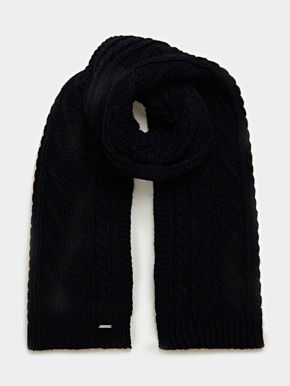 LANNAH blue knitted scarf  - 1