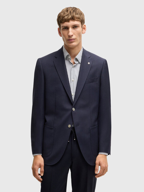 Slim blazer with double-breasted fastening - 0