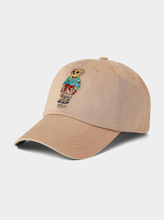 Шапка с Polo Bear бродерия и кожен елемент - 1