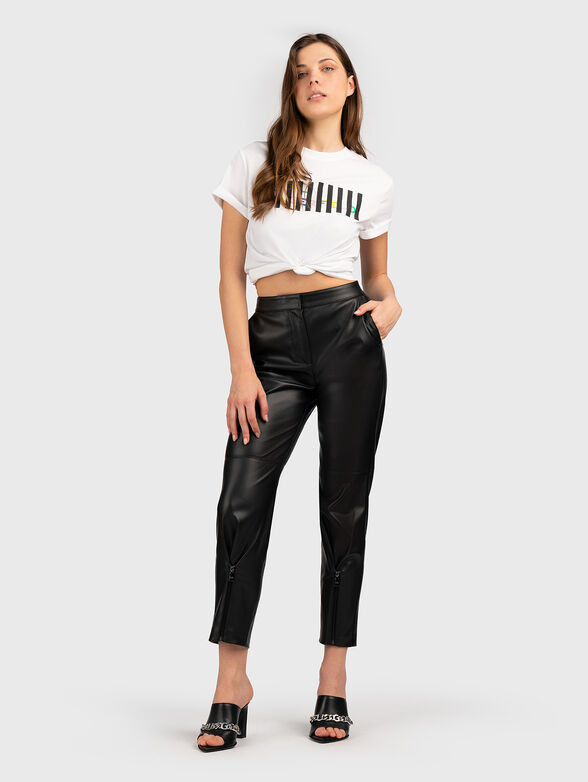 Black T-shirt with logo print - 2