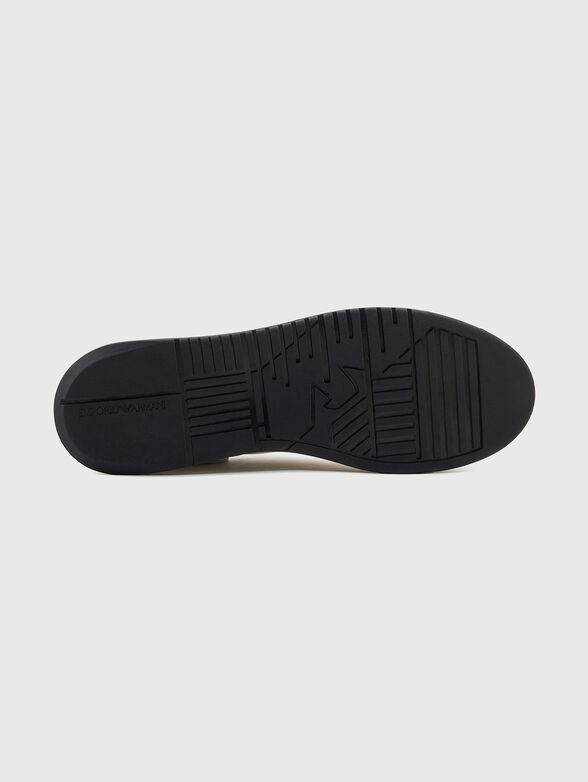 Leather sneakers with logo - 5