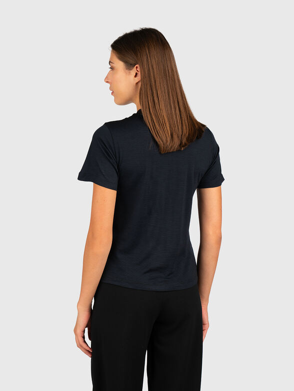 Wool T-shirt with oval neckline - 2