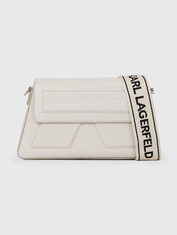 Leather crossbody bag with logo - 1