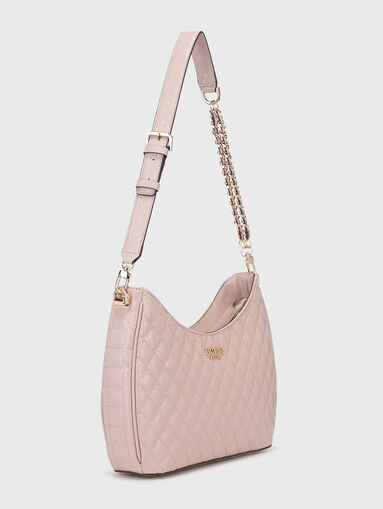 YARMILLA beige hobo bag with quilted effect - 3