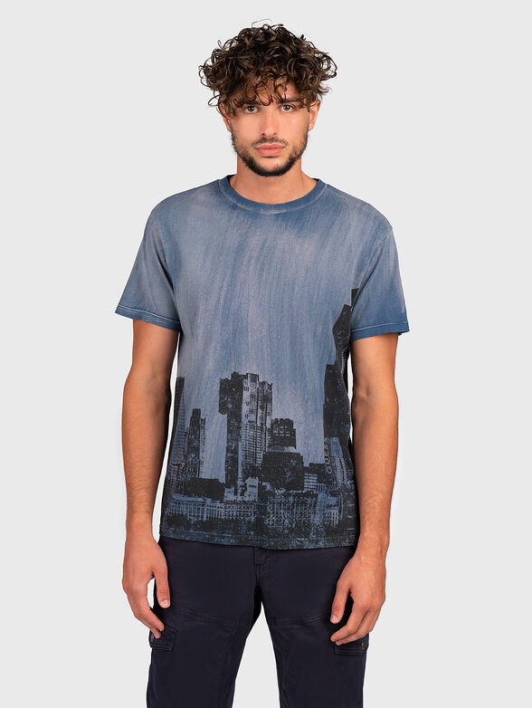 Cotton T-shirt with art print - 1