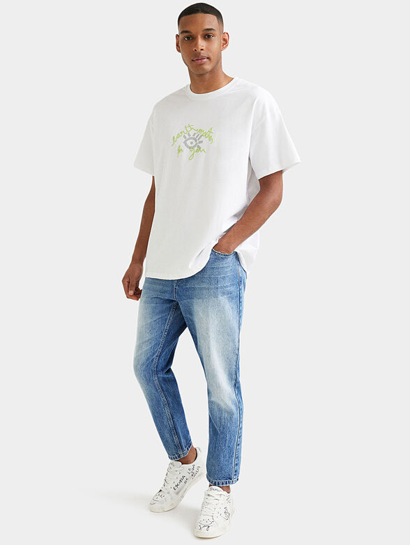 Cotton T-shirt in white color - 2
