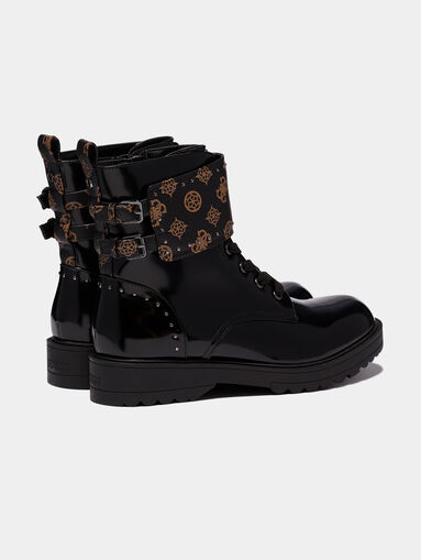 WANDA Combat boots with contrasting strap - 3