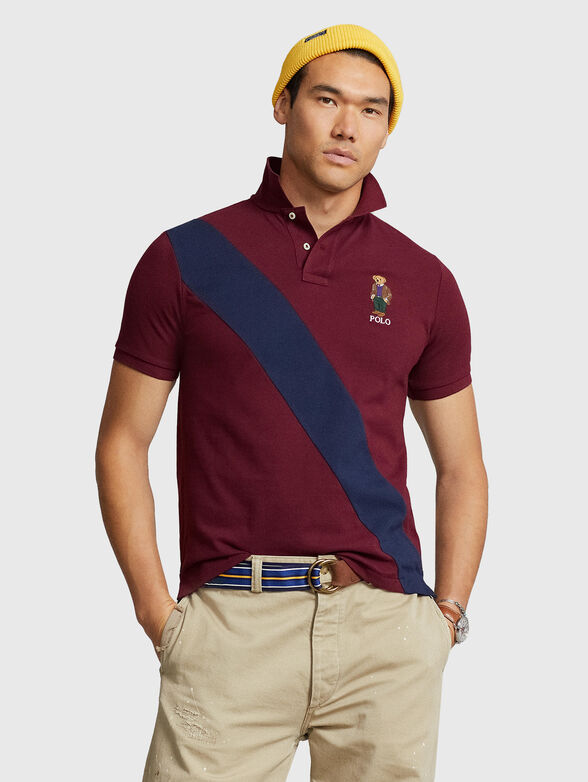 Contrast-stripe Polo Shirt   - 1