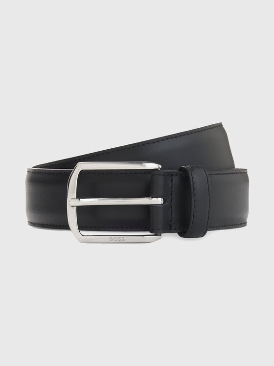 Black leather belt - 1