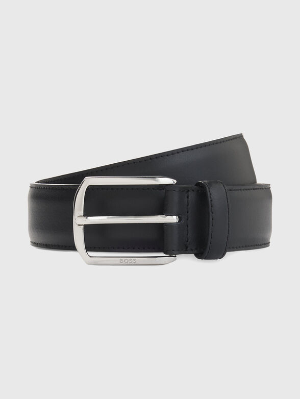 Black leather belt - 1