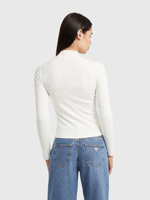 Blouse turtleneck with micro embroidery - 3